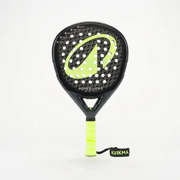 Kuikma Pr Power Light - Black/grey/yellow - KUIKMA padel racket for power players
